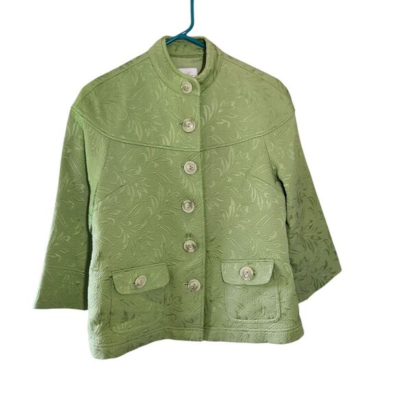 Emma James Blazer Size 8 Green Front Buttons With Pockets 3/4 Sleeves - Picture 1 of 11